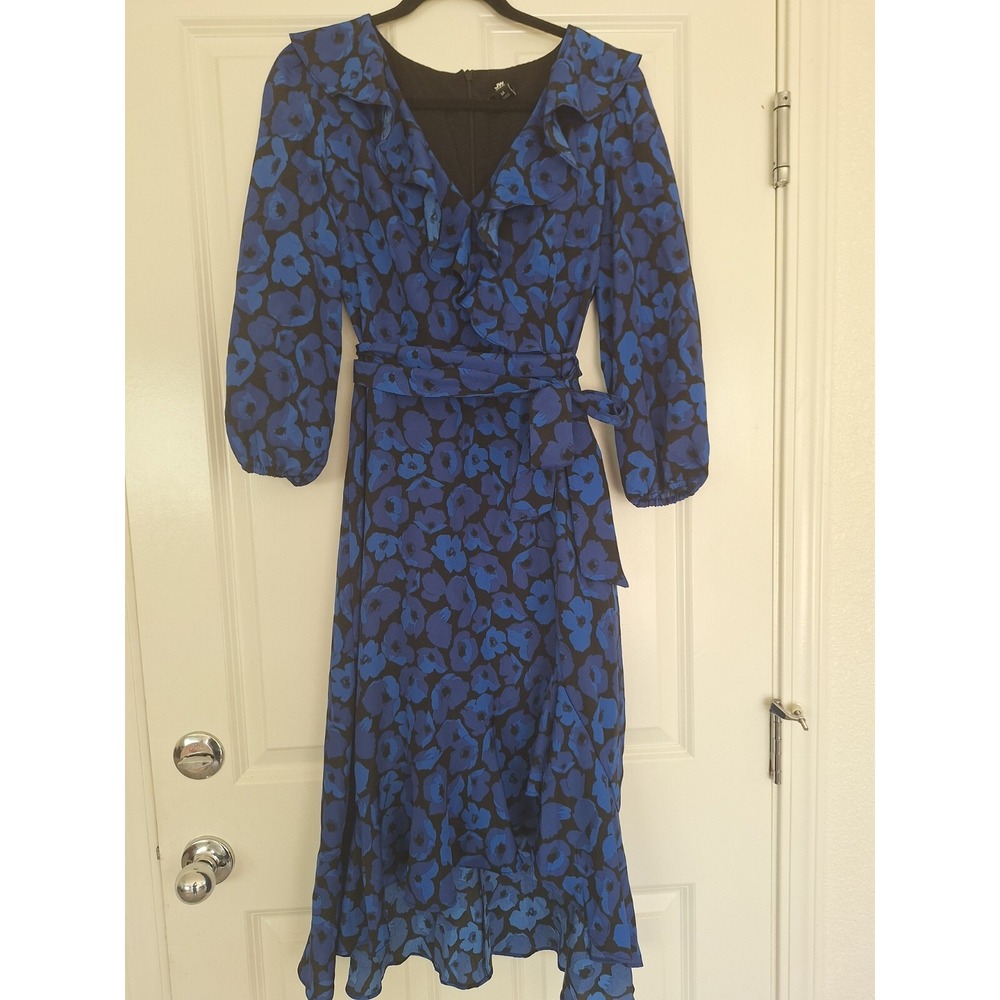 Jason WU Blue Black floral dress size medium